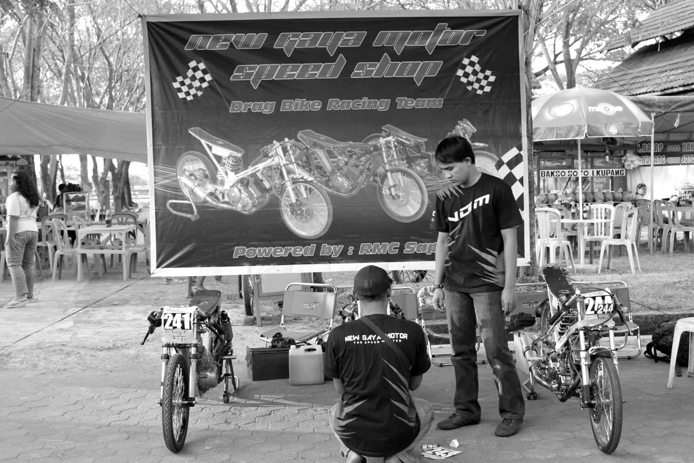 New Gaya Motor Speed Shop drag bike racing team banner